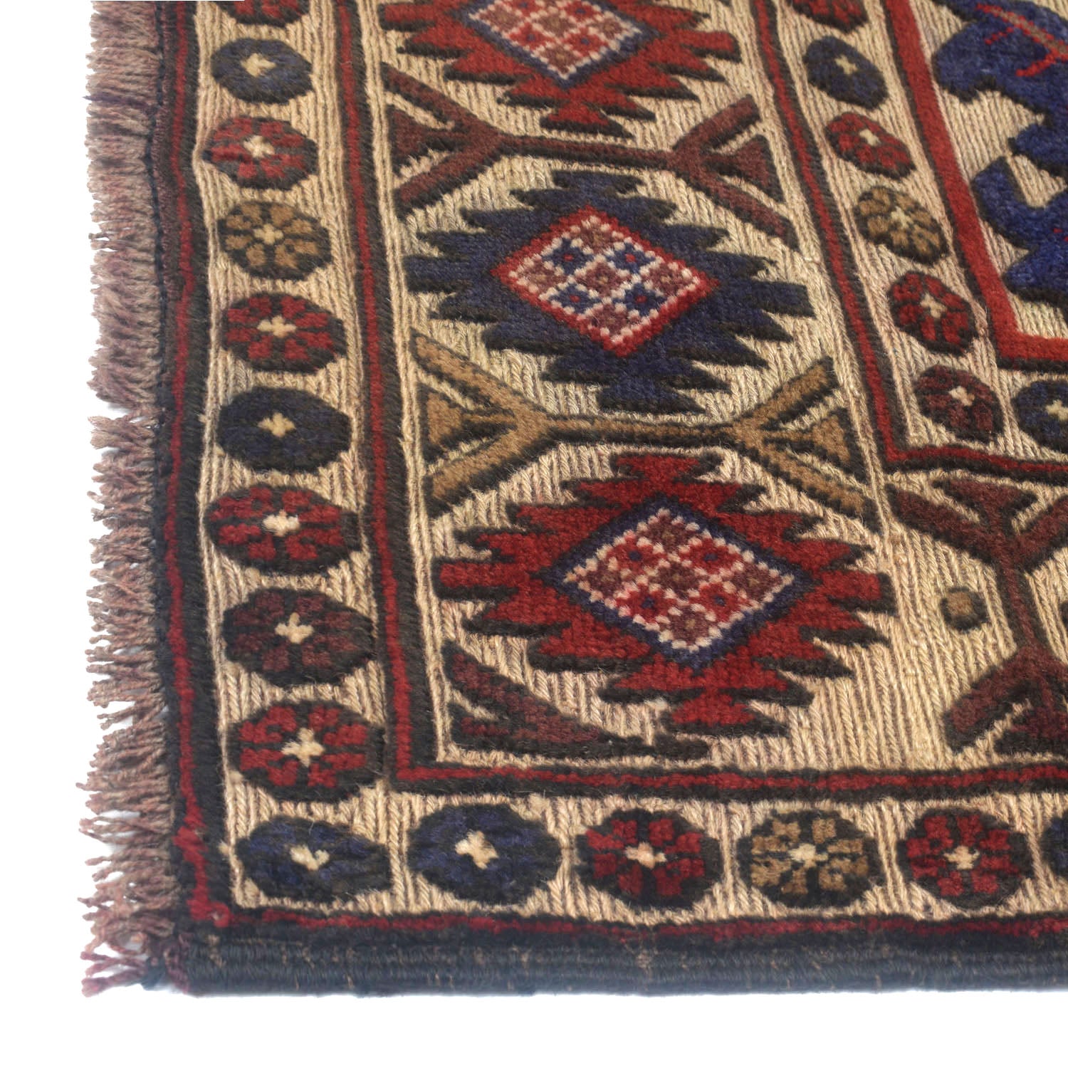 Handmade Barjista Kilim Rug 3' 10" x 5' 0" ft / 118 x 153 cm - No. Y12501