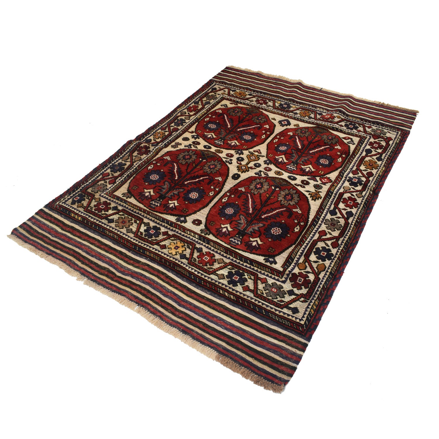 Handmade Barjista Kilim Rug 4' 3" x 6' 1" ft / 129 x 185 cm - No. Y12621