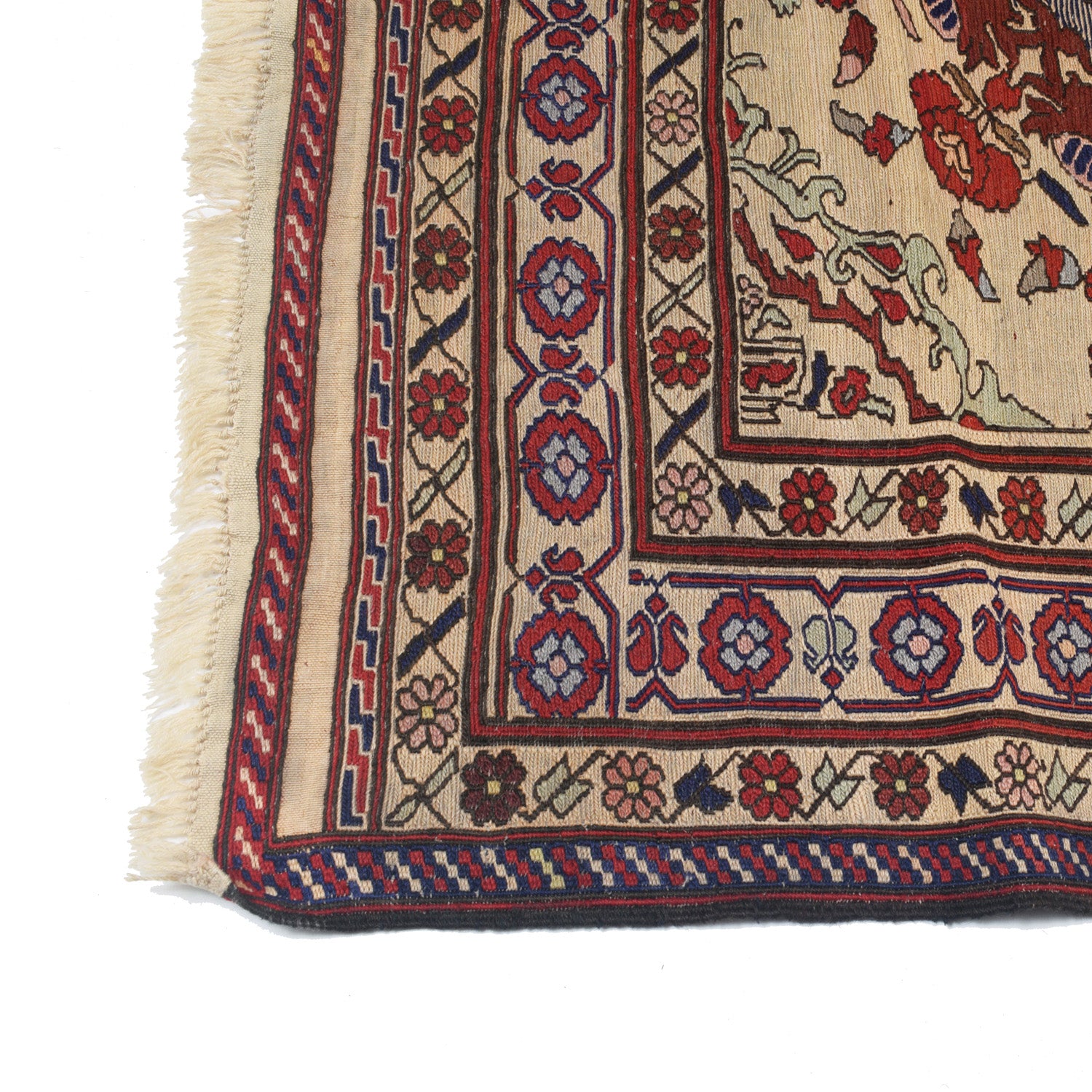 Handmade Afghan Kilim 4' 8" x 6' 1" ft / 143 x 186 cm - No. Y12690