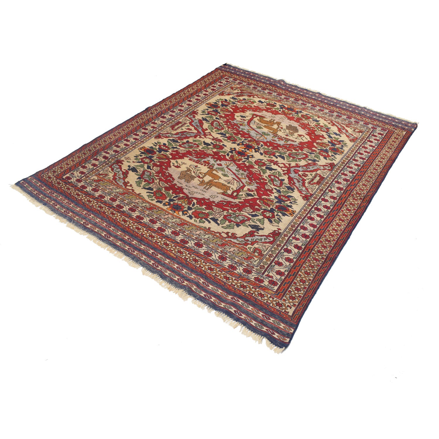 Handmade Afghan Kilim 5' 2" x 6' 4" ft / 157 x 192 cm - No. Y12693