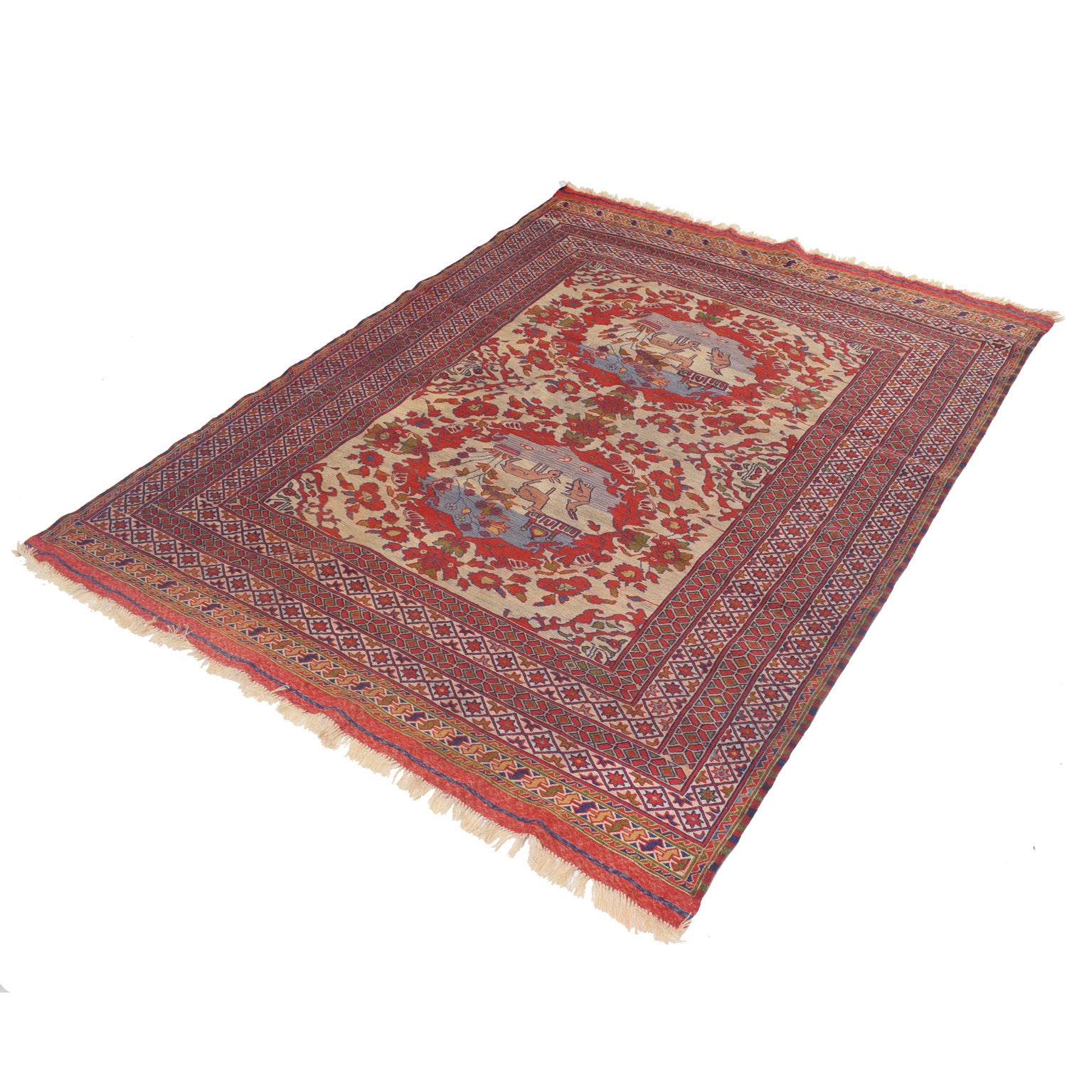 Handmade Afghan Kilim 4' 10" x 6' 2" ft / 147 x 189 cm - No. Y12751