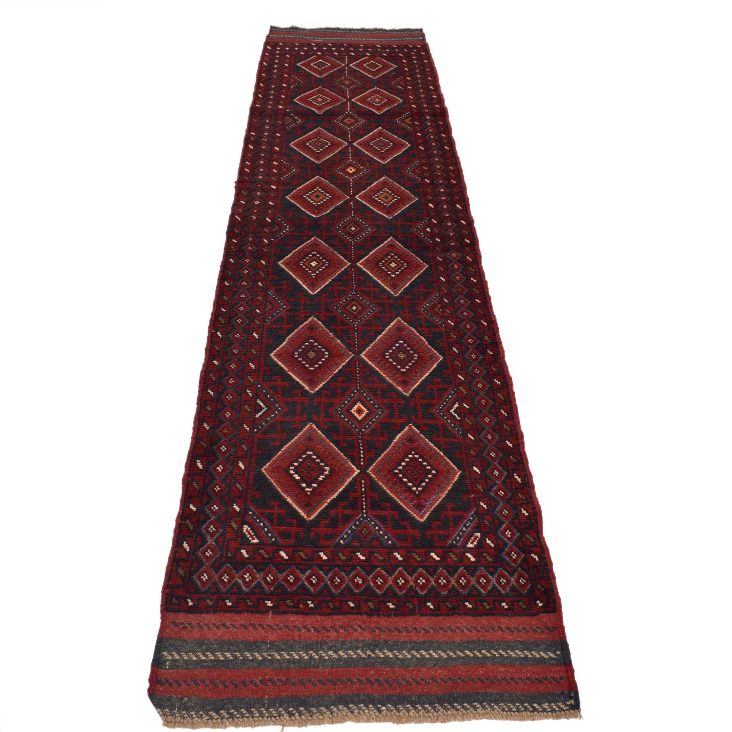 Traditional Mashwani Runner Carpet 2' 4" x 10' 9" ft / 72 x 328 cm - No. Y12766