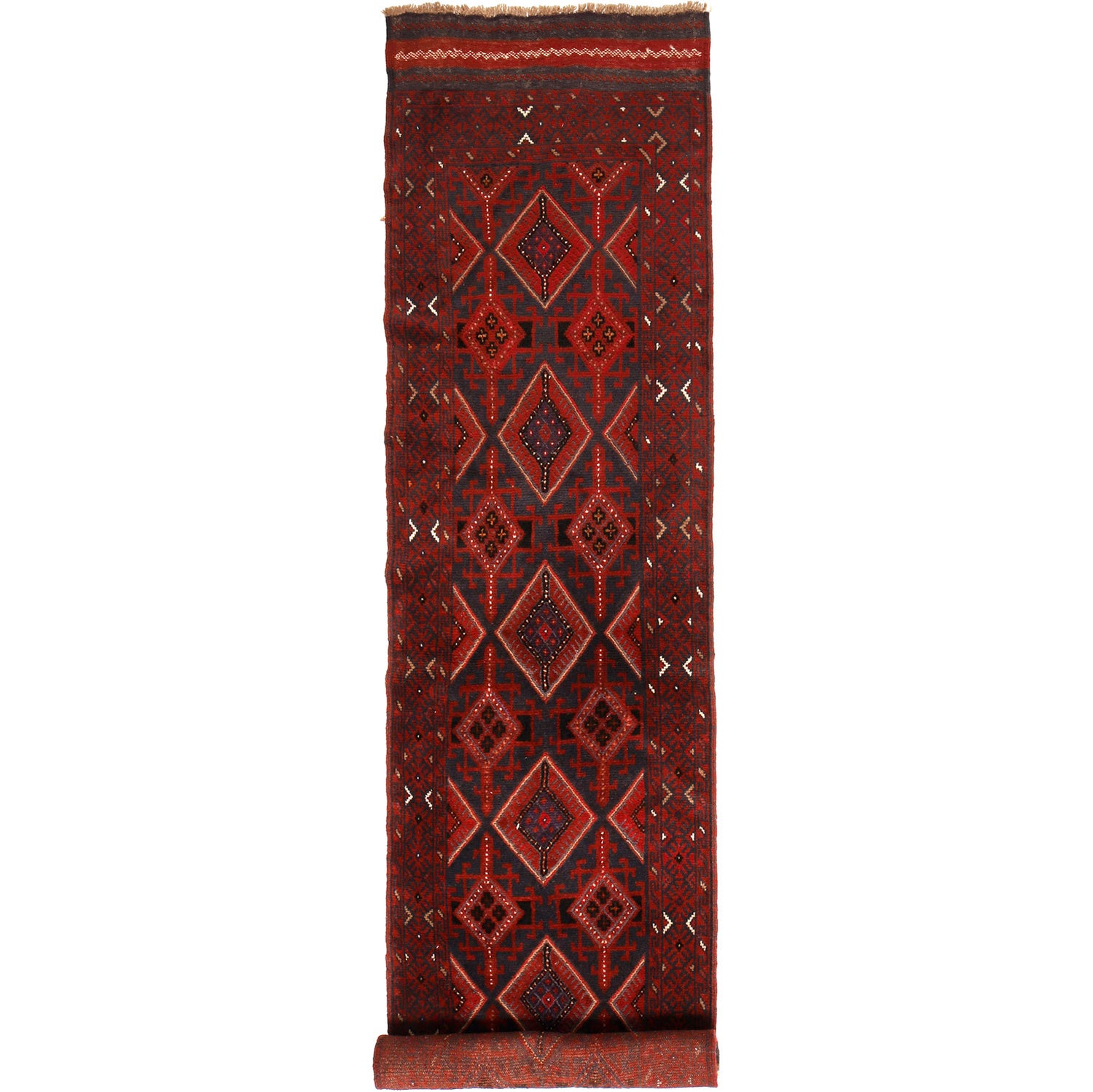 Handmade Afghan Runner 2' 7" x 10' 11" ft / 78 x 333 cm - No. Y12774