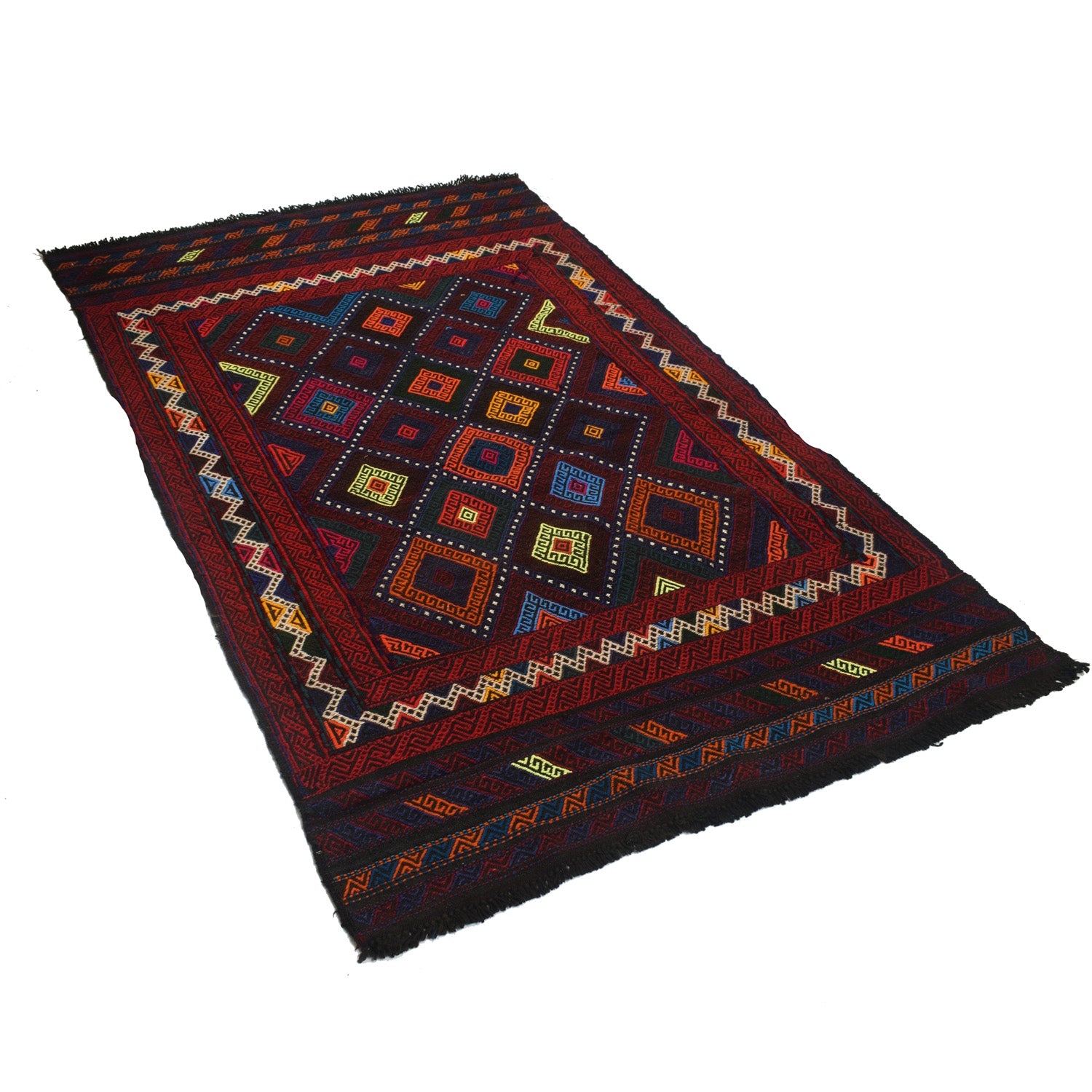 Hand Knotted Suzuni Kelim 4' 5" x 6' 11" ft / 134 x 212 cm - No. Y12935