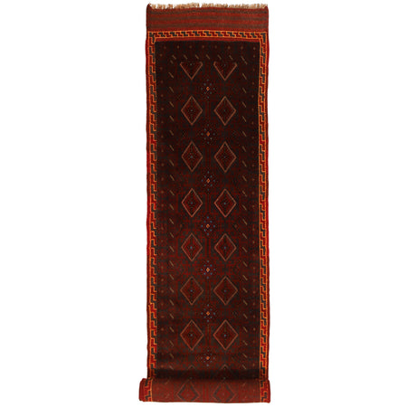 Hand Knotted Mashwani Runner 2' 4" x 11' 4" ft / 72 x 345 cm - No. Y12948