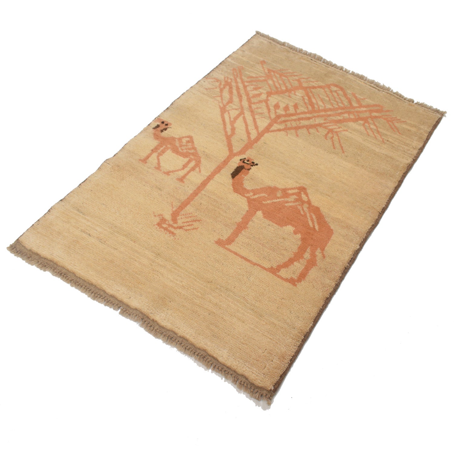 Hand Made Animal Pictorial Area Carpet 2' 8" x 4' 0" ft / 82 x 123 cm - No. Y12953