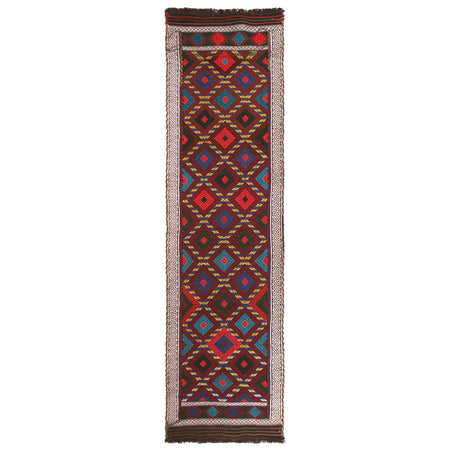 Handmade Flatweave Kilim Runner 2' 3" x 8' 5" ft / 68 x 256 cm - No. Y13023