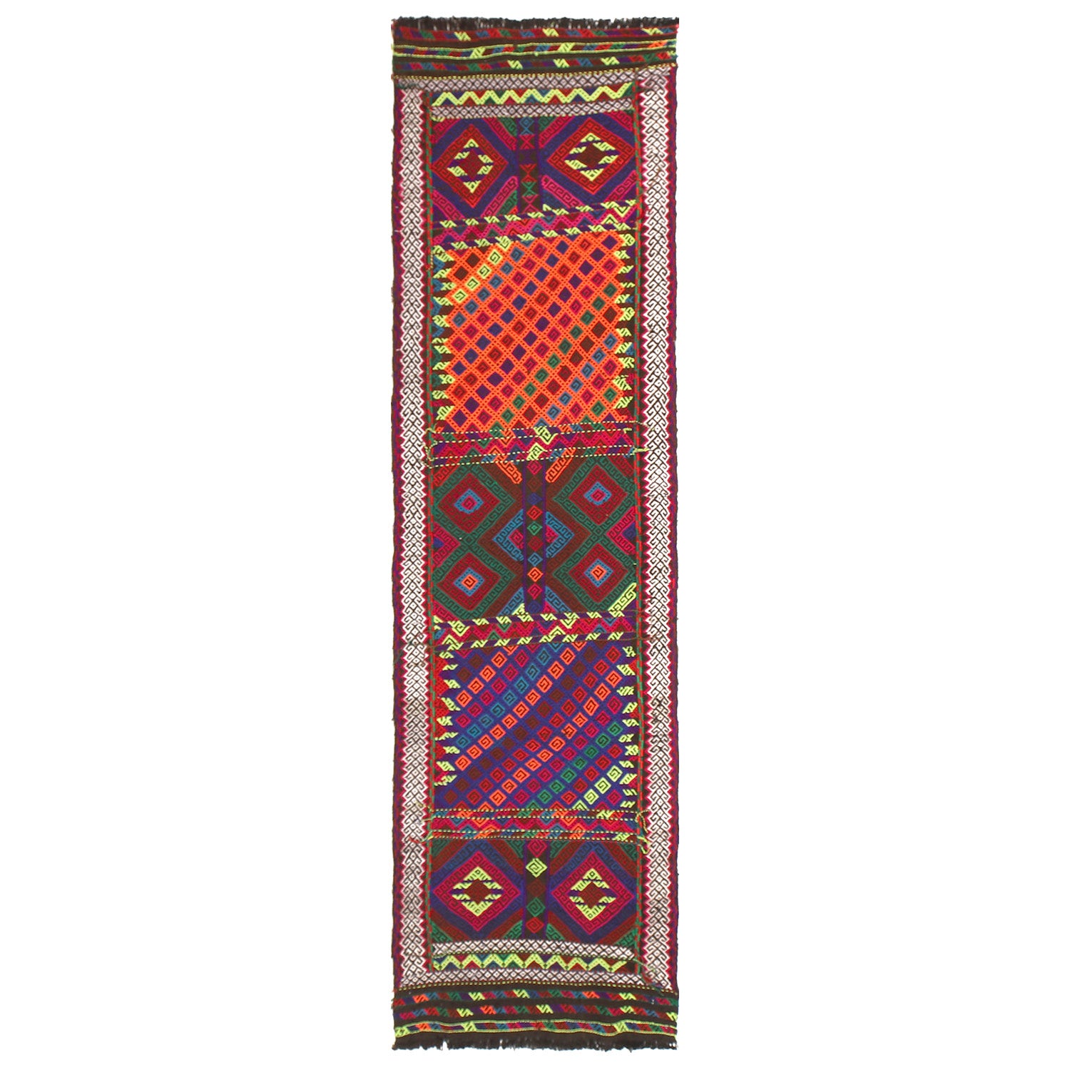 Short Kilim Runner 2' 3" x 8' 5" ft / 68 x 256 cm - No. Y13026