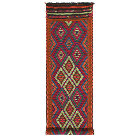 Long Kilim Runner 2' 8" x 10' 11" ft / 82 x 332 cm - No. Y13027
