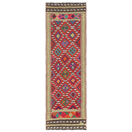 Short Kilim Runner 2' 4" x 7' 9" ft / 71 x 235 cm - No. Y13028