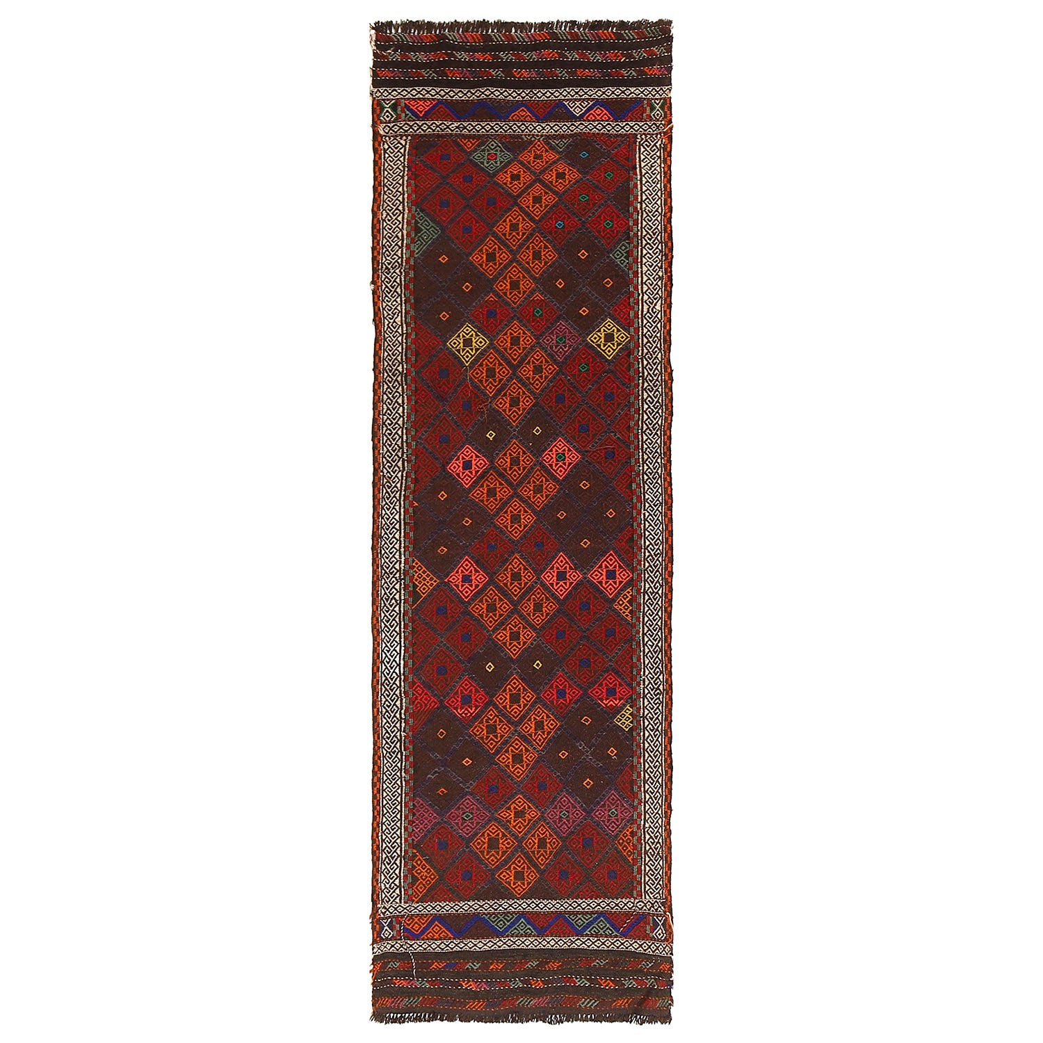 Short Kilim Runner 2' 5" x 7' 10" ft / 73 x 239 cm - No. Y13139