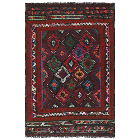 Hand Knotted Suzuni Kelim 4' 5" x 6' 11" ft / 134 x 210 cm - No. Y13142