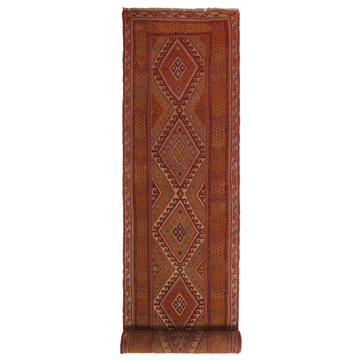 Handmade Wool Mushwani Runner 2' 9" x 12' 9" ft / 83 x 388 cm - No. Y13177