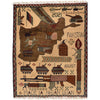 Hand-Knotted Afghan War Carpet 2' 0" x 2' 7" ft / 60 x 78 cm - No. Y13698