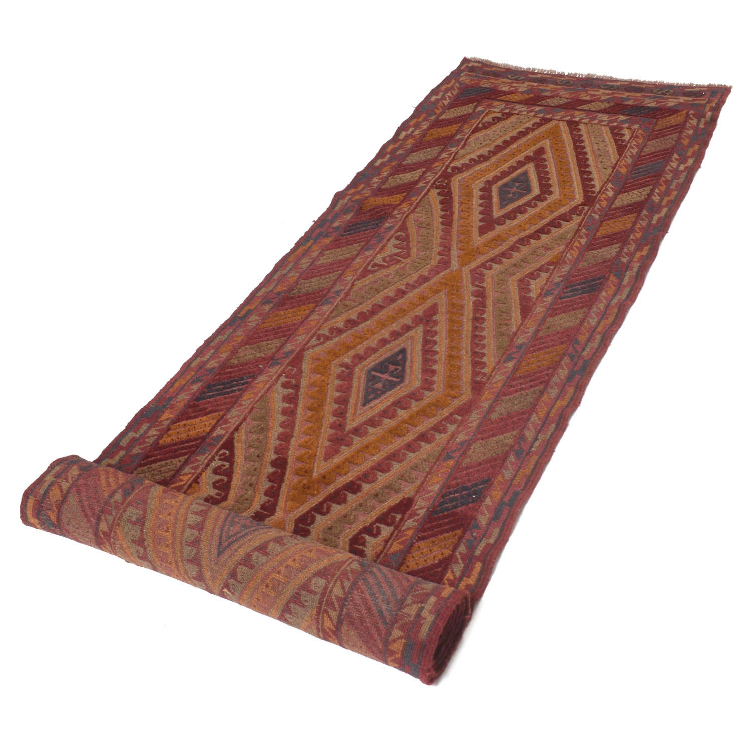 Handmade Wool Mushwani Runner 2' 9" x 11' 11" ft / 83 x 362 cm - No. Y14129