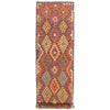 Hand Knotted Afghan Style Kilim Runner 2' 9" x 9' 7" ft / 84 x291 cm - No. Y14152