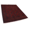 Red Color Afghan Area Rug 5' 0" x 6' 4" ft / 153 x 194 cm - No. Y14239