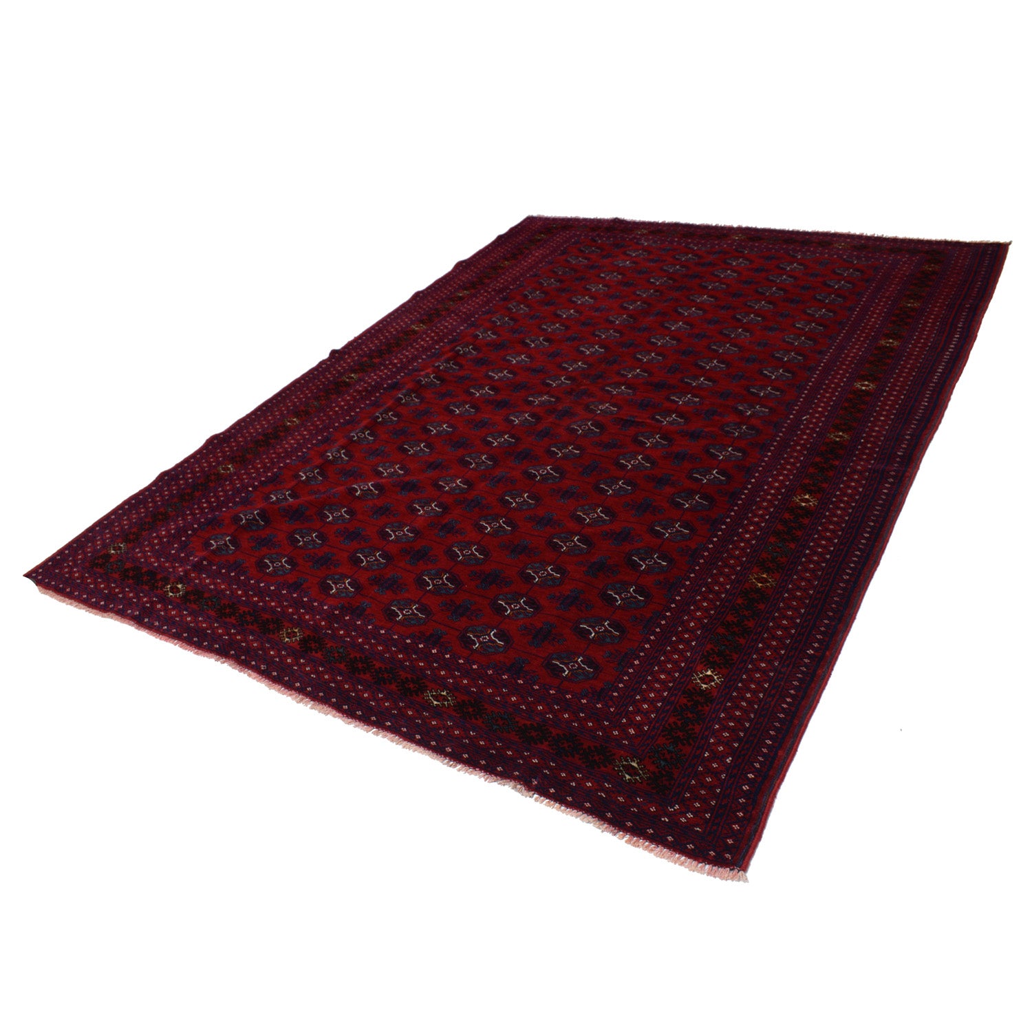 Deep Red Color Baluchi Carpet 6' 10" x 9' 2" ft / 208 x 280 cm - No. Y14268