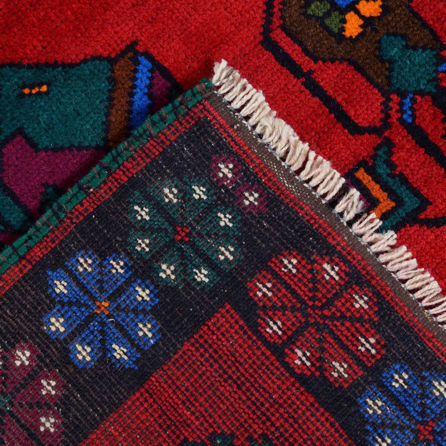 Handmade Picture Area Rug 2' 11" x 4' 9" ft / 88 x 144 cm - No. Y14776