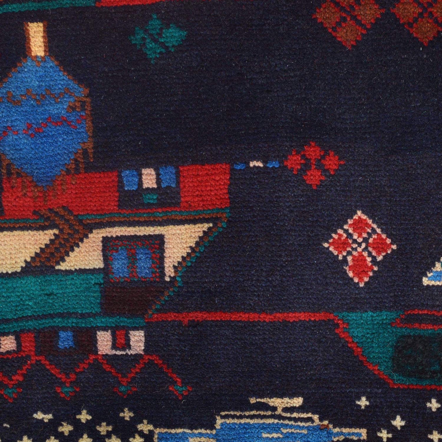 Handmade Picture Area Rug 3' 8" x 6' 3" ft / 113 x 191 cm - No. Y15769