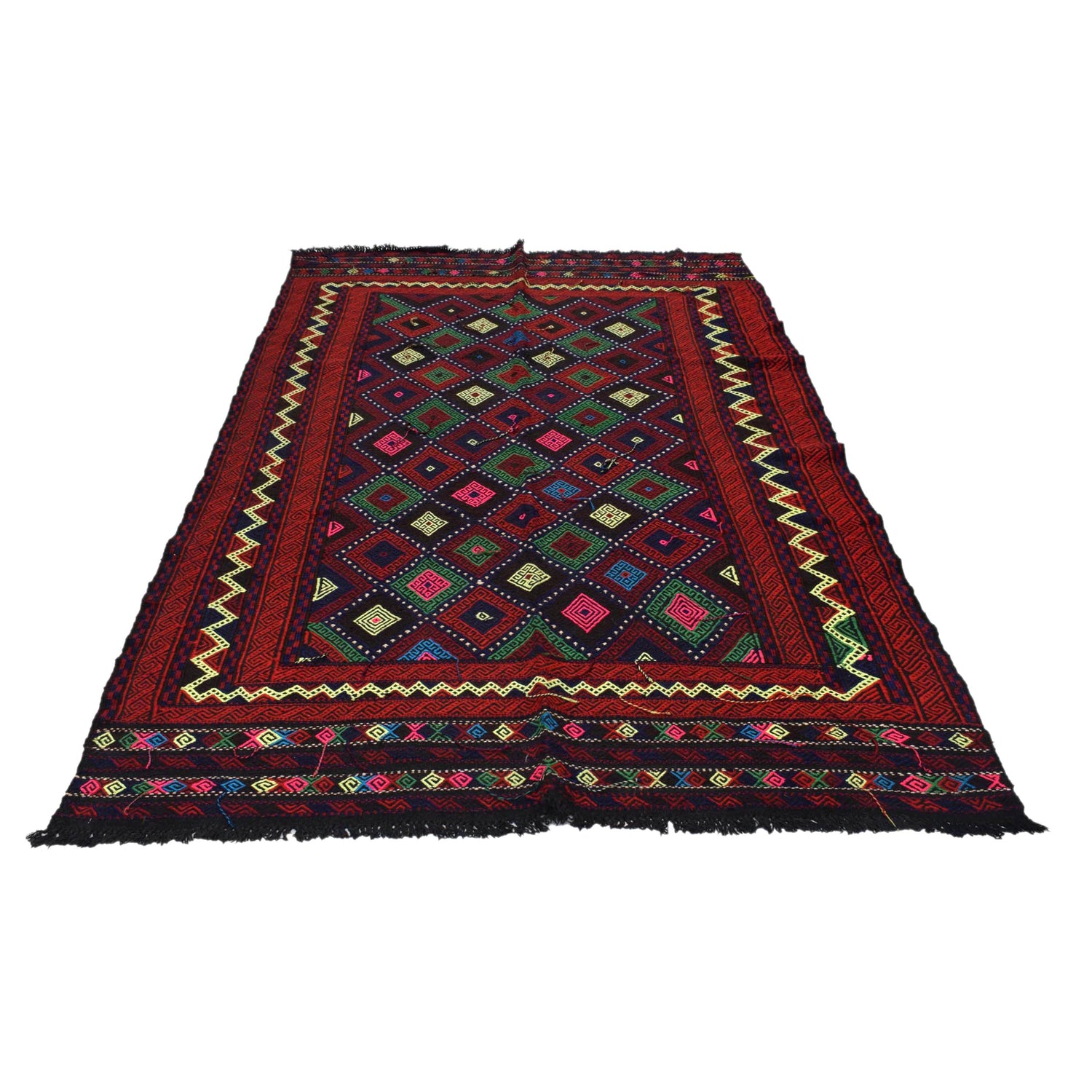 Hand Knotted Suzuni Kelim 5' 1" x 8' 5" ft / 154 x 257 cm - No. Y16037
