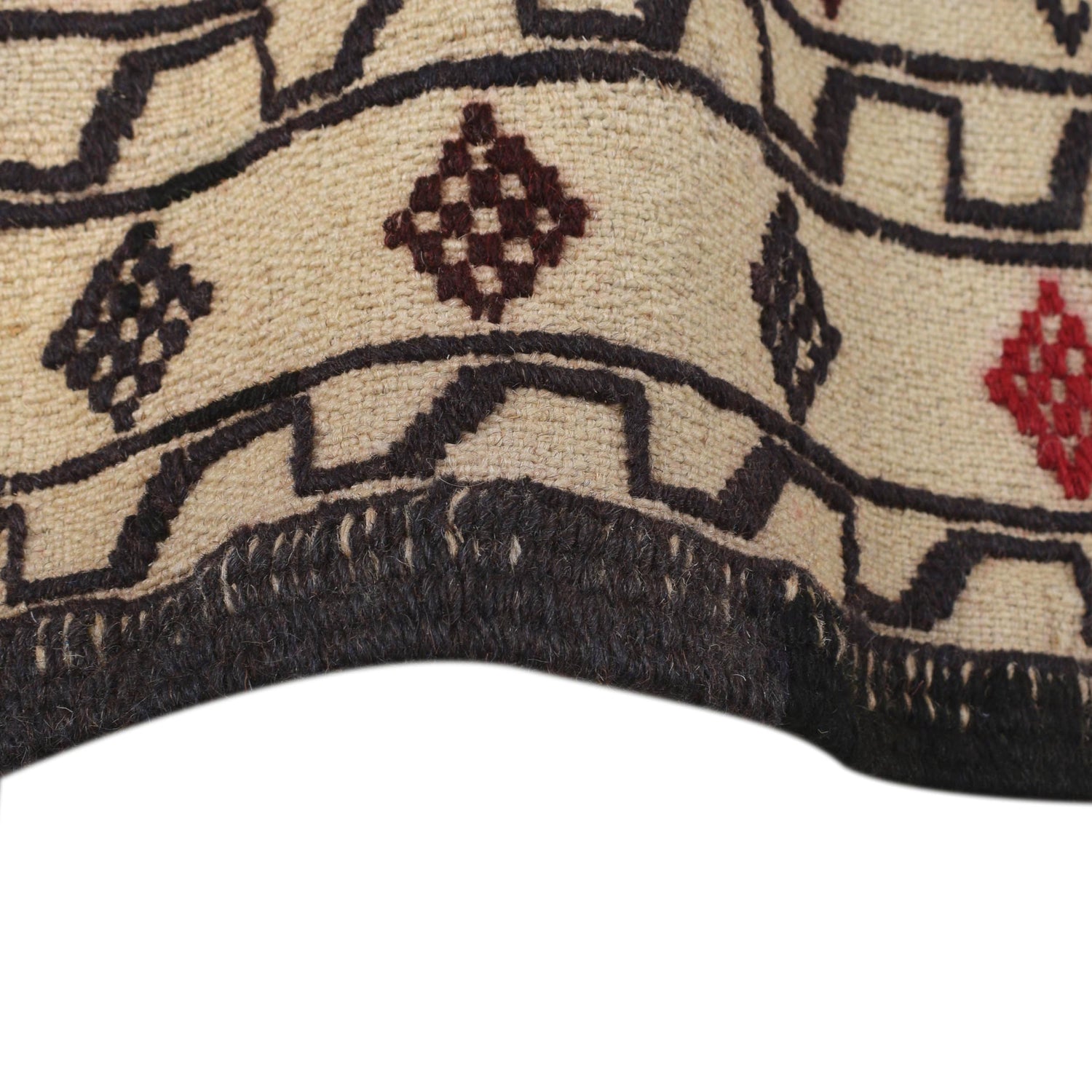 Handmade Soumak Kelim 4' 6" x 6' 4" ft / 136 x 192 cm - No. Y16063