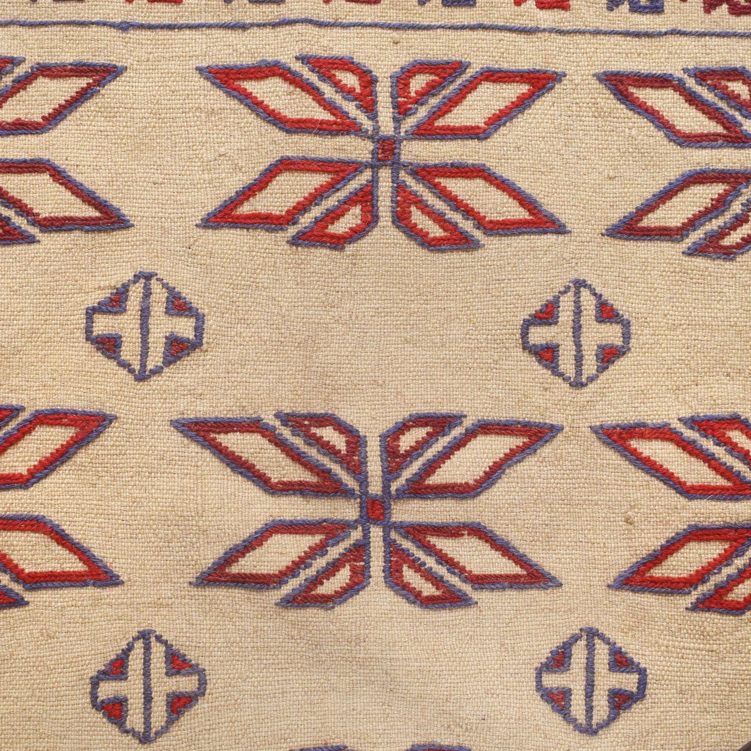 Handmade Soumak Kelim 4' 1" x 5' 5" ft / 125 x 164 cm - No. Y16067