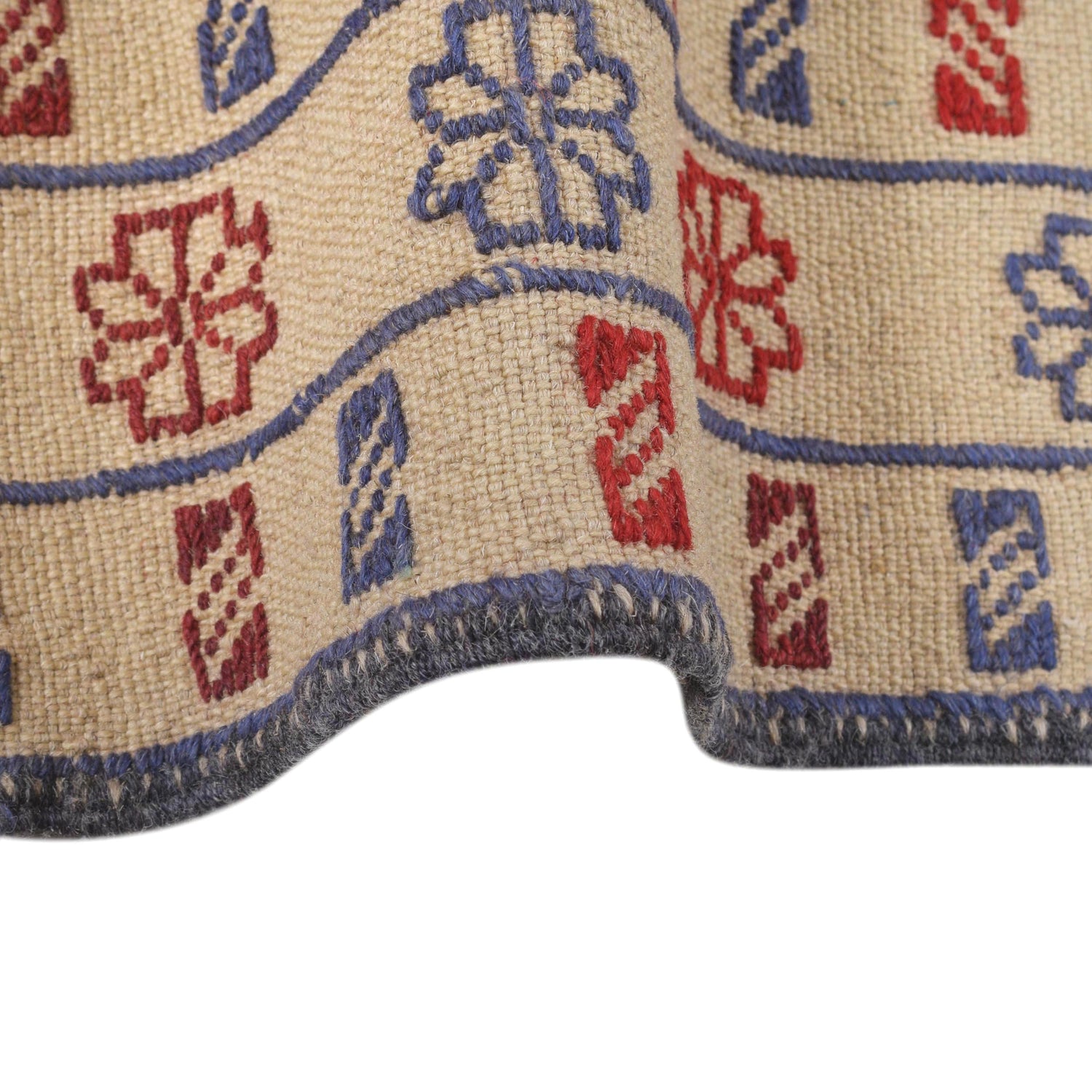 Handmade Soumak Kelim 4' 1" x 5' 5" ft / 125 x 164 cm - No. Y16067