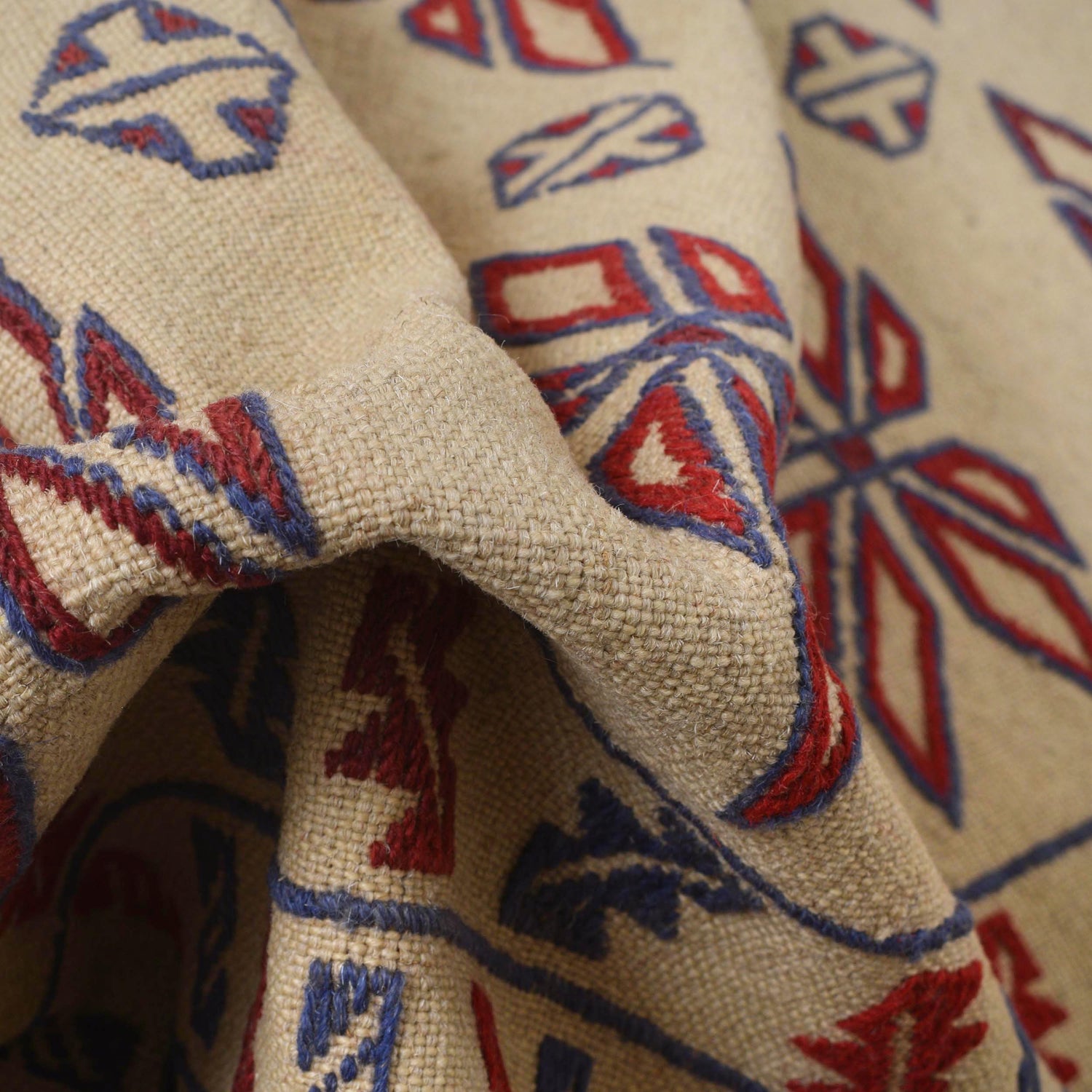 Handmade Soumak Kelim 4' 1" x 5' 5" ft / 125 x 164 cm - No. Y16067