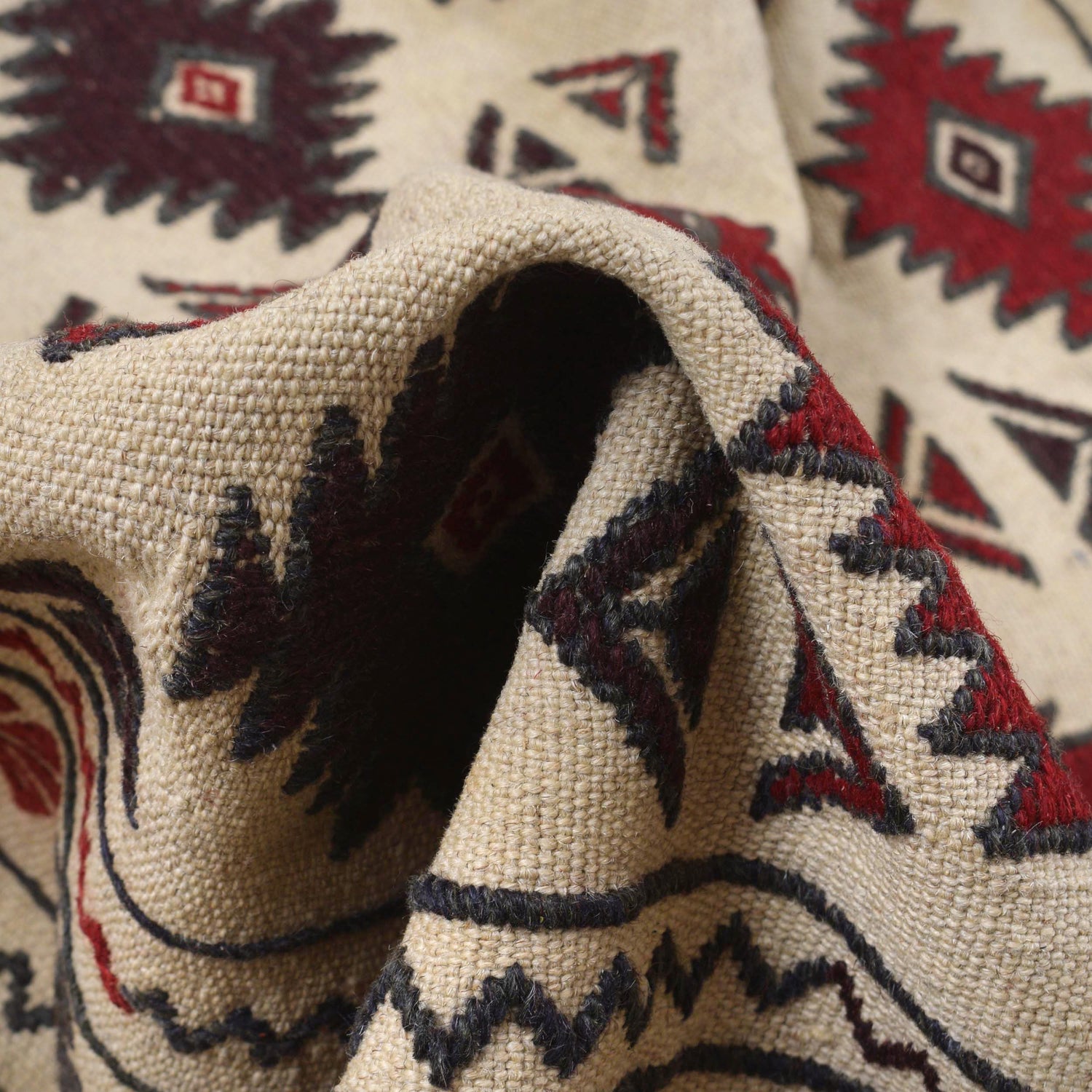 Handmade Soumak Kelim 4' 3" x 6' 4" ft / 129 x 192 cm - No. Y16068