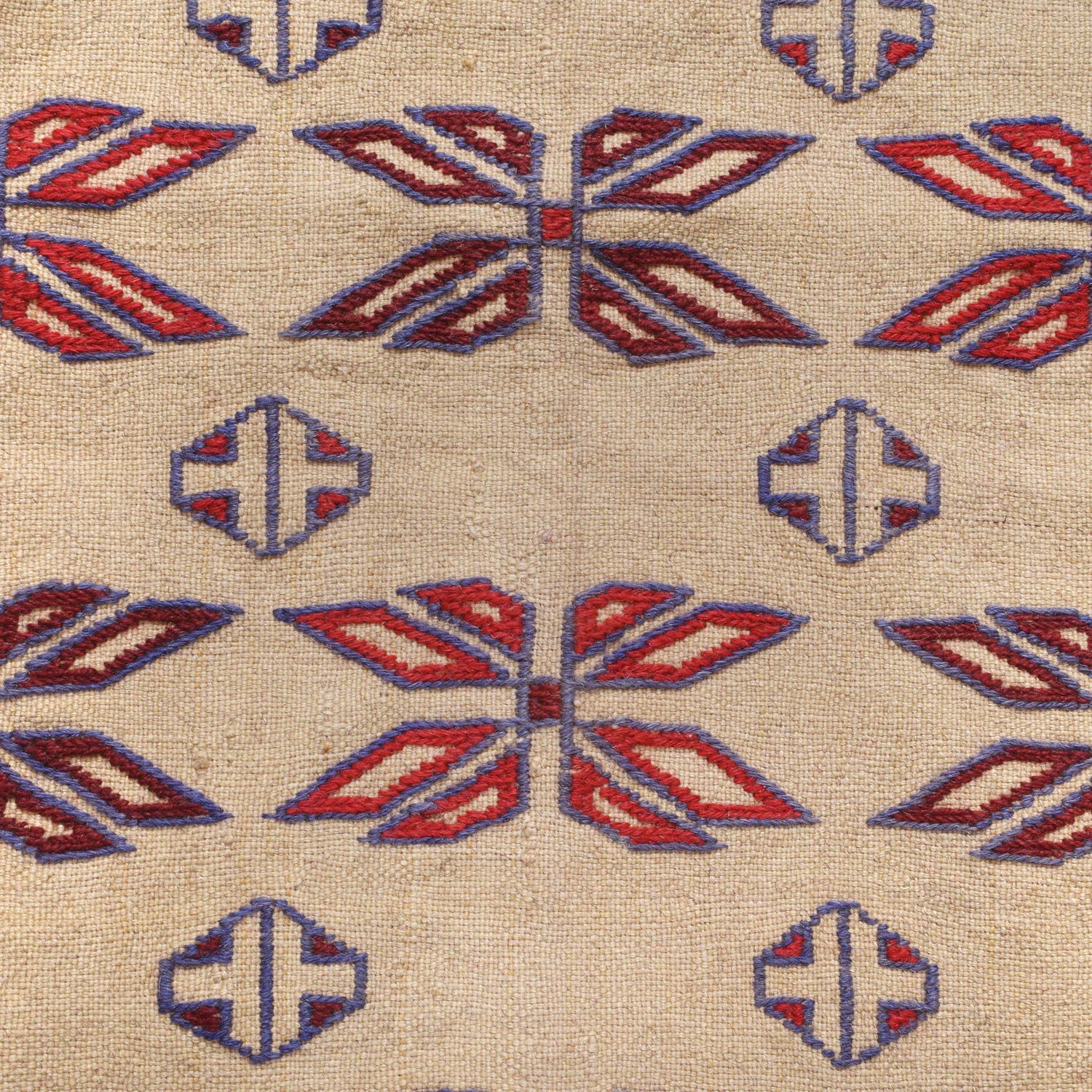 Handmade Soumak Kelim 4' 1" x 5' 10" ft / 124 x 178 cm - No. Y16069