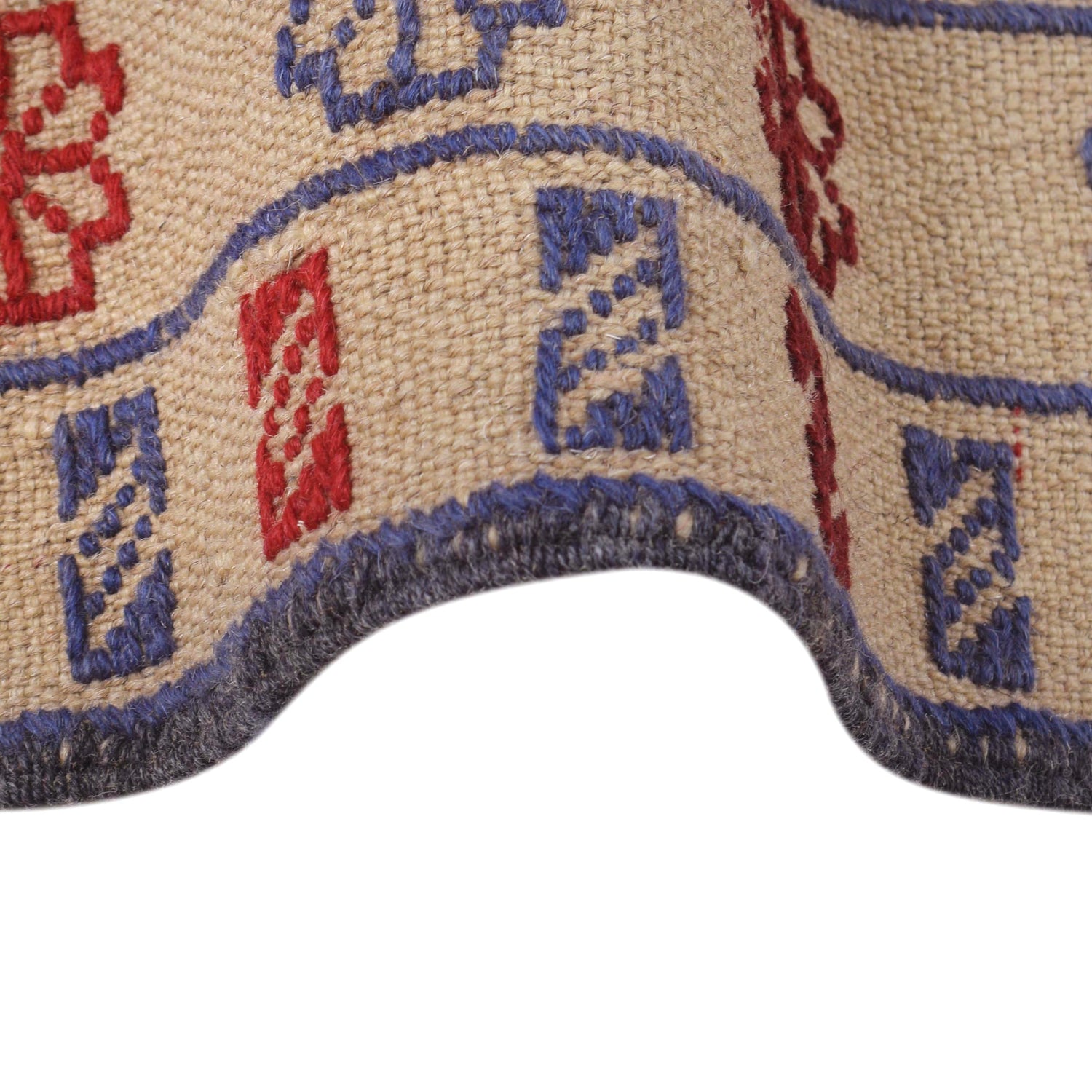 Handmade Soumak Kelim 4' 1" x 5' 10" ft / 124 x 178 cm - No. Y16069