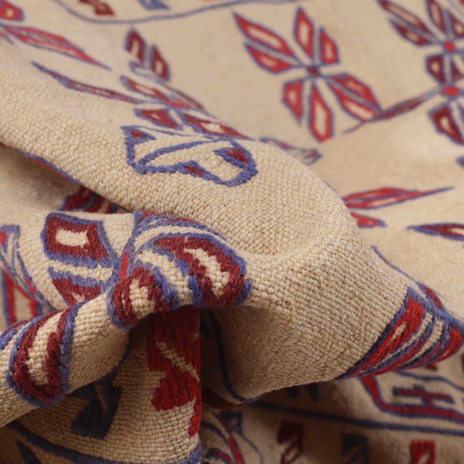 Handmade Soumak Kelim 4' 1" x 5' 10" ft / 124 x 178 cm - No. Y16069