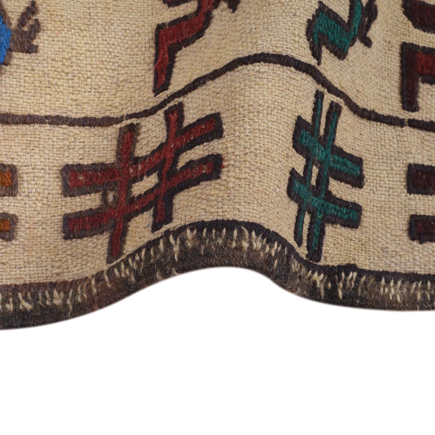 Handmade Soumak Kelim 4' 1" x 5' 7" ft / 124 x 170 cm - No. Y16082