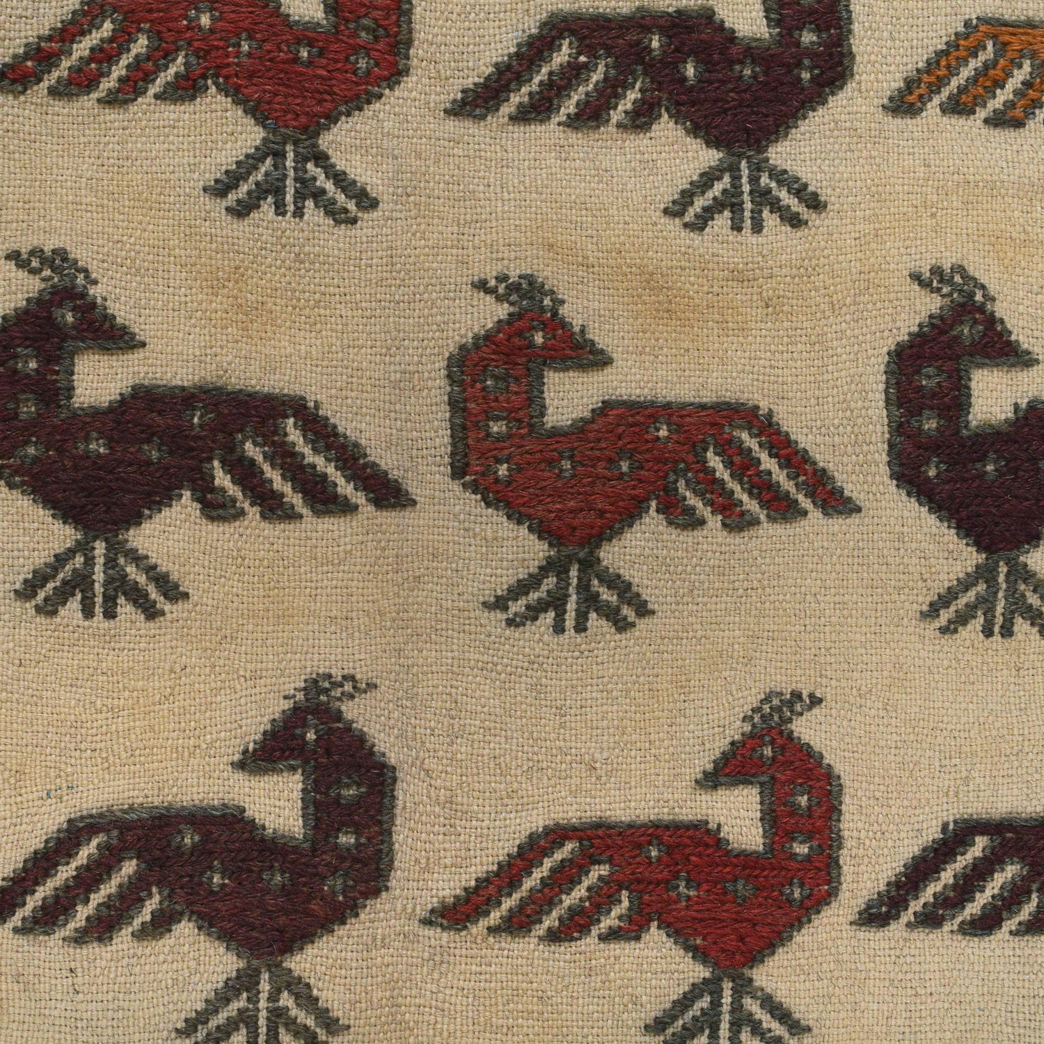 Handmade Soumak Kelim 4' 1" x 6' 5" ft / 124 x 195 cm - No. Y16085