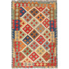 Hand Knotted Afghan Style Kilim 3' 4" x 4' 11" ft / 102 x 151 cm - No. Y16551