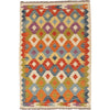 Hand Knotted Afghan Style Kilim 3' 3" x 4' 9" ft / 99 x 146 cm - No. Y16577