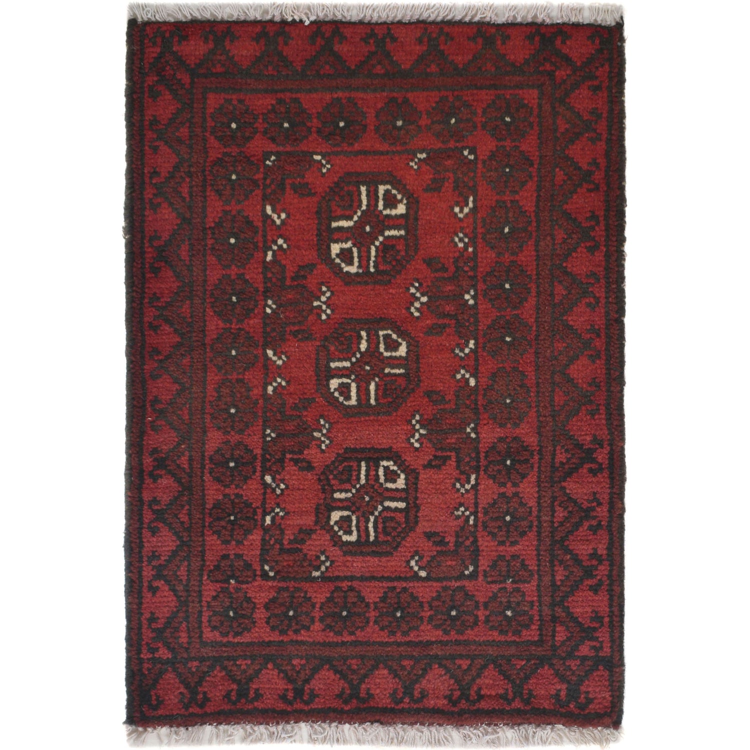 Handmade Floor Mat 1' 7" x 2' 2" ft / 48 x 67 cm - No. Y21611