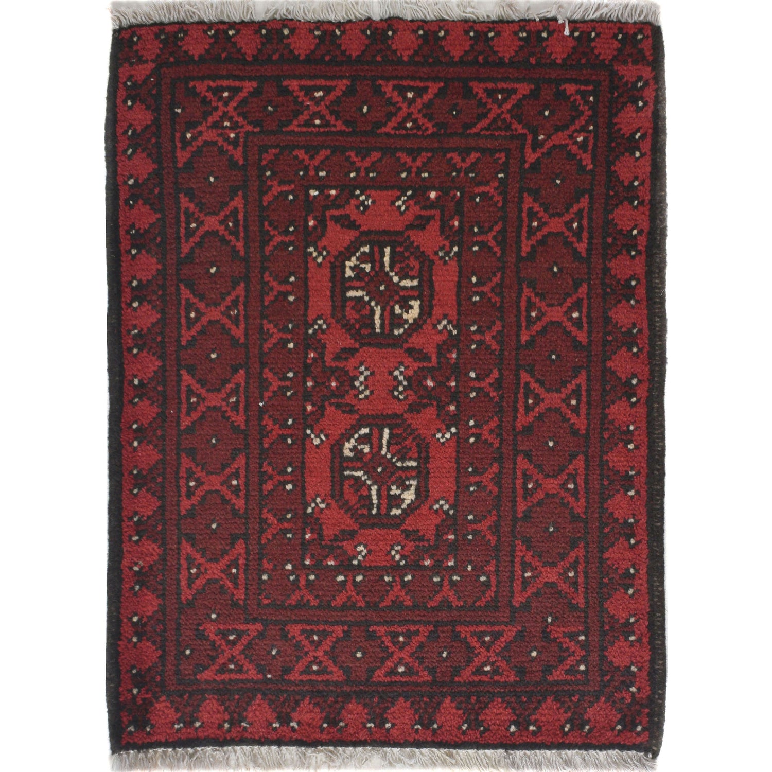 Handmade Foot Mat 1' 8" x 2' 2" ft / 52 x 66 cm - No. Y21636