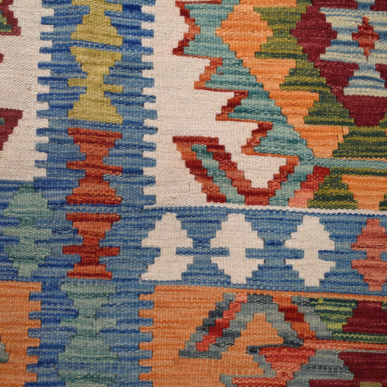 Handmade Turkish Design Wool Kilim 5' 7" x 7' 5" ft / 170 x 227 cm - No. Y31004