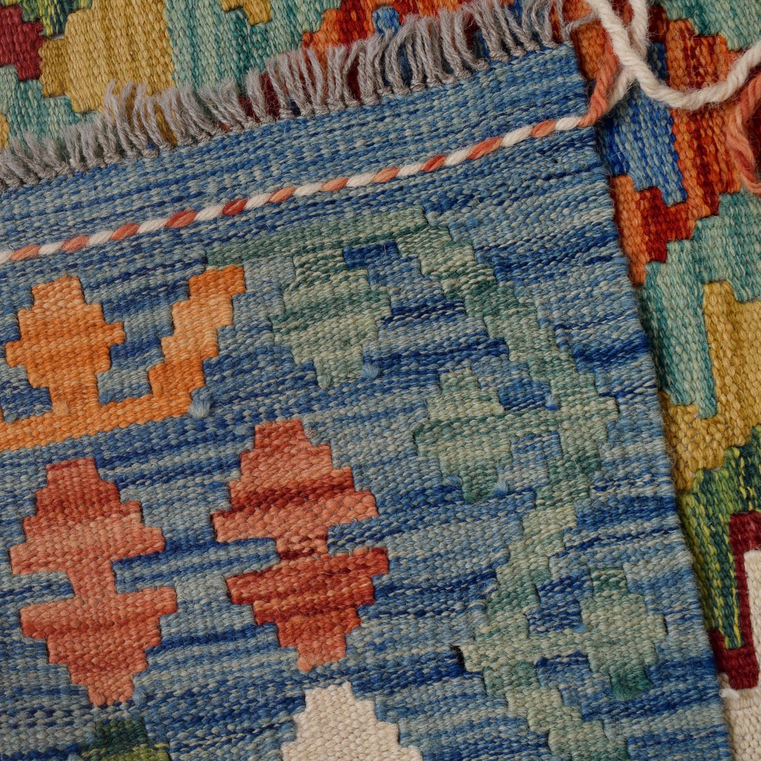 Handmade Turkish Design Wool Kilim 5' 7" x 7' 5" ft / 170 x 227 cm - No. Y31004