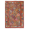 Hand Knotted Flatweave Kilim 6' 7" x 9' 5" ft / 200 x 287 cm - No. Y31017