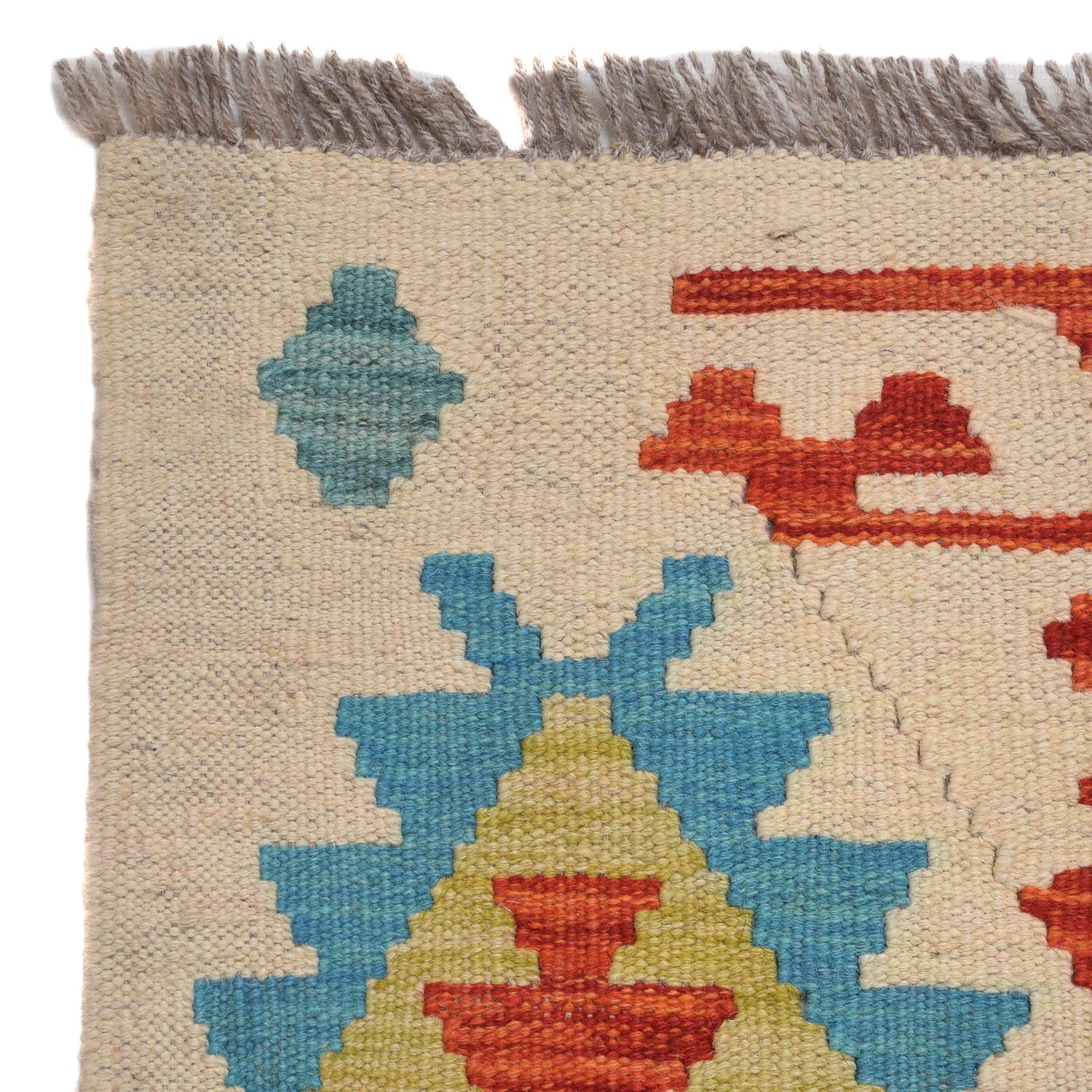 Hand Knotted Afghan Style Kilim 8' 1" x 9' 8" ft / 246 x 294 cm - No. Y31024