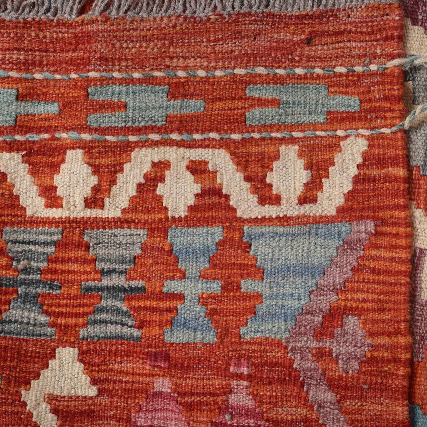 Hand Knotted Flatweave Kilim 8' 9" x 9' 7" ft / 267 x 292 cm - No. Y31025
