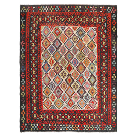 Hand Knotted Afghan Style Kilim 12' 6" x 9' 10" ft / 300 x 382 cm - No. Y31034