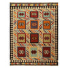 Colorful Flat-Weave Wool Kilim 7' 3" x 9' 10" ft / 220 x 300 cm - No. Y31566