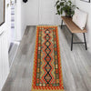 Hand Knotted Afghan Style Kilim Runner 2' 7" x 8' 2" ft / 79 x248 cm - No. Y31573