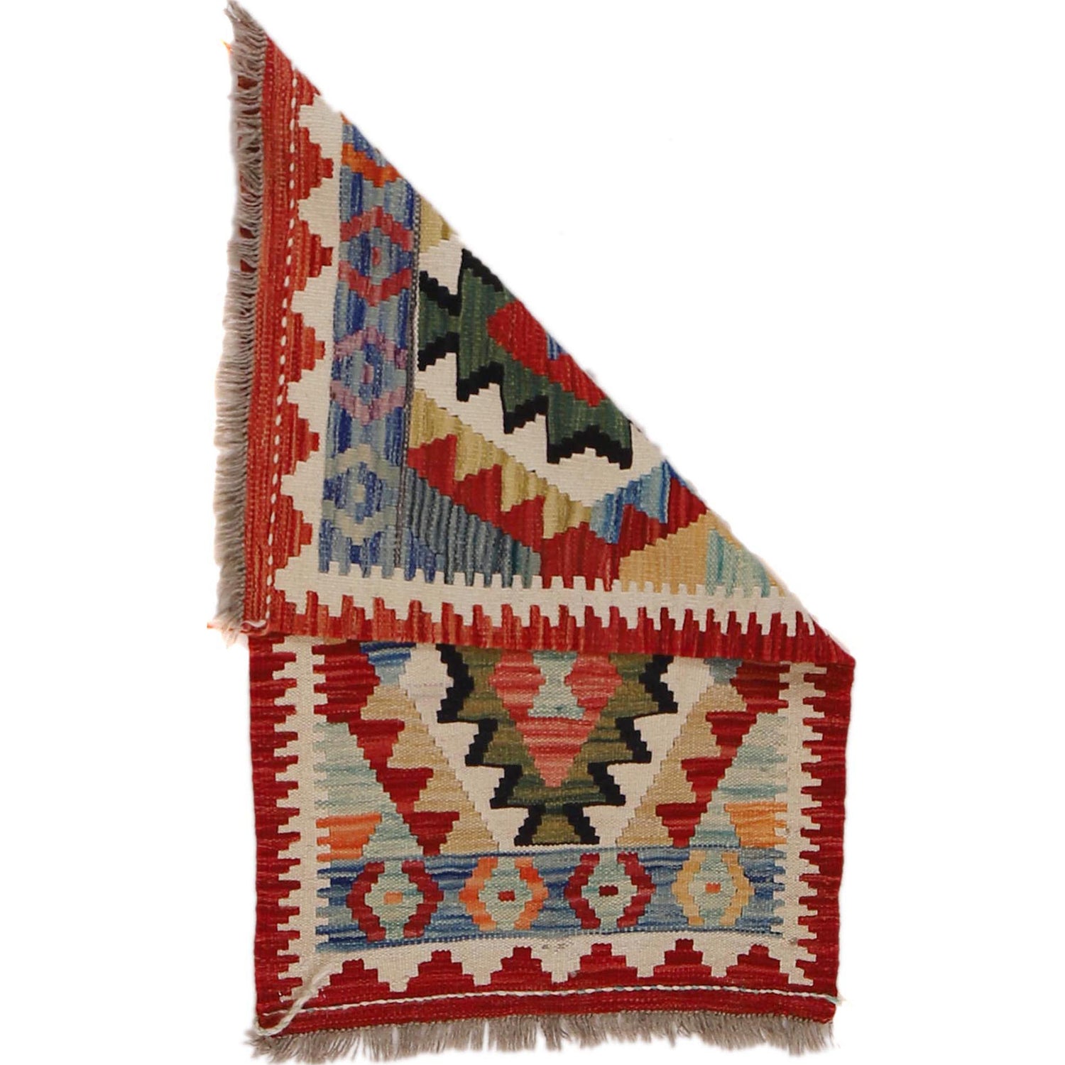 Handmade Afghan Vegetable Kilim 2' 0" x 3' 2" ft / 60 x 96 cm - No. Y31908