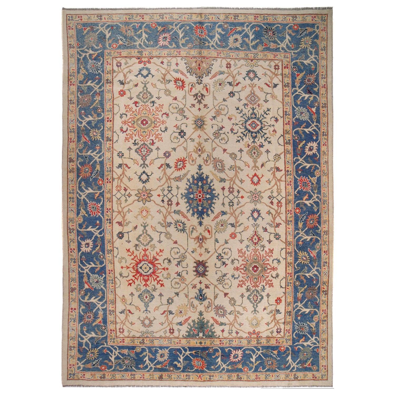 Modern Oushak Carpet 10' 0" x 13' 7" ft / 304 x 414 cm - No. Y33026