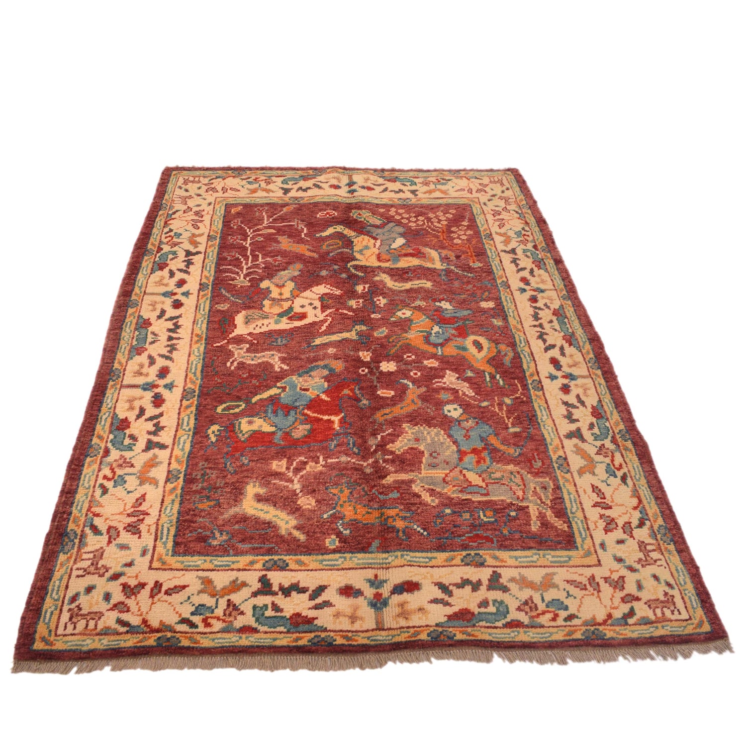 Handmade Picture Area Rug 3' 11" x 6' 0" ft / 119 x 184 cm - No. Y33035